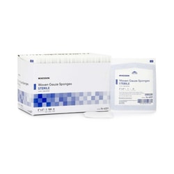 Med Vet International McKesson Sterile Gauze Sponge, 12-Ply, 2 x 2 Inch, 16-4221, 2400/Case