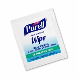 Med Vet International&nbsp;Hand Sanitizing Wipe Purell 100 Count Ethyl Alcohol Wipe Individual Packet, 9022-10, 10/Case