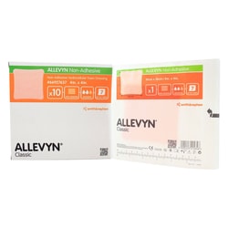 Med Vet International&nbsp;Allevyn Classic Nonadhesive without Border Foam Dressing, 4 x 4 Inch, Sterile, 66007637, 70/Case