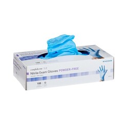 Med Vet International&nbsp;McKesson Confiderm 3.8 Nitrile Exam Glove, Large, Blue, NonSterile, 14-688, 100/Box