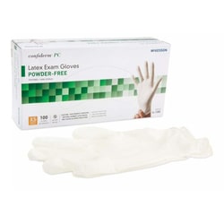 Med Vet International&nbsp;McKesson Extra Small Non-Sterile, Latex, Standard Cuff Length, Not Chemo Approved Exam Gloves, Ivory, 14-1380, 100/Box