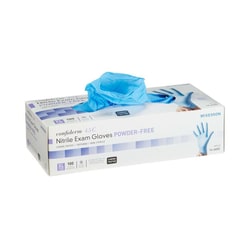 Med Vet International&nbsp;McKesson Confiderm 4.5C Nitrile Exam Glove, Extra Large, Blue, NonSterile, 14-660C, 100/Box