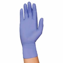 Med Vet International&nbsp;Exam Glove PremierPro&trade; Plus Medium NonSterile Nitrile Standard Cuff Length Textured Fingertips Blue Chemo Tested, 5063, 2000/Case