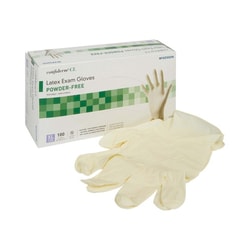 Med Vet International McKesson Confiderm Latex Exam Glove, Extra Large, Ivory, NonSterile, 14-430, 100/Box