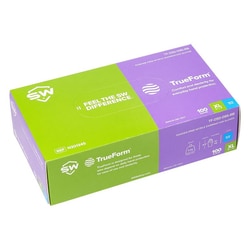 Med Vet International SW TrueForm TF-95RB Royal Blue X-Large Powder Free Disposable Gloves - Medical Exam Grade - 9.5 in Length - Textured Fingers Finish - 3.1 mil Thick - N301345, 100/Box, 10 Boxes