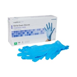 Med Vet International&nbsp;McKesson Confiderm 3.8 Nitrile Exam Glove, Medium, Blue, NonSterile, 14-686, 100/Box