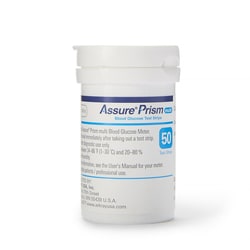 Med Vet International Assure Prism Multi Blood Glucose Test Strips, 530050, 50/Box