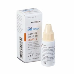 Med Vet International&nbsp;McKesson TRUE METRIX Blood Glucose Testing, Control Solution, 3 mL, Level 2, 06-R5051-2, 1/Box