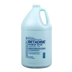 Med Vet International&nbsp;Betadine Surgical Scrub 7.5% Veterinary Gallon, 4 Count