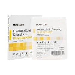 Med Vet International&nbsp;McKesson Hydrocolloid Dressing, 6 x 7 Inch Sacral, 1888, 5/Box