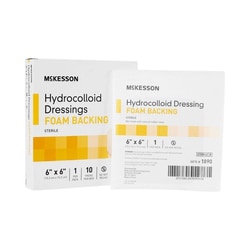 Med Vet International McKesson Hydrocolloid Dressing, 6 x 6 Inch, 1890, 10/Box