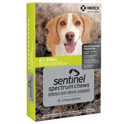 Med Vet International RXV, VIRBAC, SENTINEL GREEN SPECTRUM, CANINE, 8.1-25LB,