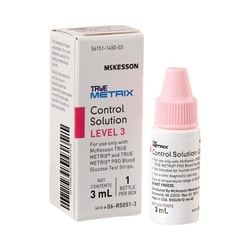 Med Vet International&nbsp;McKesson TRUE METRIX Glucose Control Solution, 3 mL, 06-R5051-3, Each