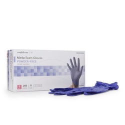 Med Vet International McKesson Confiderm 3.0 Nitrile Exam Glove, Small, Blue, NonSterile, 14-6N32, 250/Box