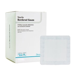 Med Vet International DermaRite Sterile Gauze Adhesive Dressing, 4 x 10