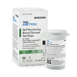 Med Vet International McKesson TRUE METRIX Blood Glucose Test Strips, 06-R3051-45, 50/Box