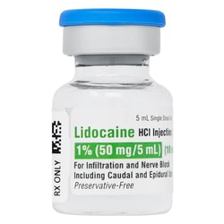 Med Vet International 1% Lidocaine Injection, 50mg/5mL, Single Dose Vial,