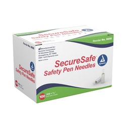 Med Vet International Dynarex SecureSafe Safety Pen Needle, 30G, 8 mm, 1200/Case