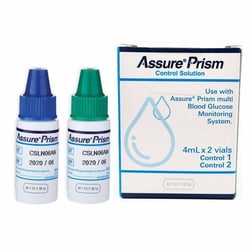 Med Vet International Diabetes Management Test Control Assure Prism Blood Glucose Test 2 Levels, 530006, 1/Box
