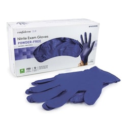 Med Vet International&nbsp;McKesson Confiderm 4.5C Nitrile Exam Glove, Medium, Blue, NonSterile, 14-6N34, 2500/Case