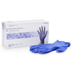 Med Vet International&nbsp;McKesson Confiderm 3.0 Nitrile Exam Glove, Extra Large, Blue, Non-Sterile, 14-6N38, 230/Box