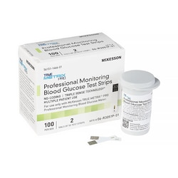 Med Vet International Blood Glucose Test Strips McKesson TRUE METRIX PRO, 06-R3051P-01, 1200 Strips/Case