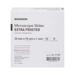 Med Vet International McKesson Glass Microscope Slide, 1 x 3 Inch x 1 mm, 16-7133, 72/Box