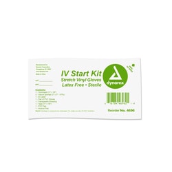 Med Vet International Dynarex IV Start Kit w/ PVC Gloves, 50/Case