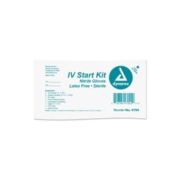 Med Vet International&nbsp;Dynarex IV Start Kit w/ Nitrile Gloves, 50/Case