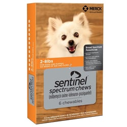 Med Vet International RXV, VIRBAC, SENTINEL ORANGE SPECTRUM, CANINE, 2-8LBS,