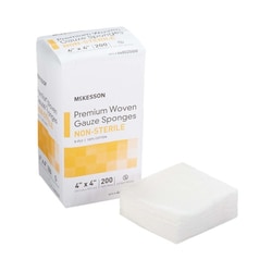 Med Vet International&nbsp;McKesson NonSterile Gauze Sponge, 8-Ply, 4 x 4 Inch, 44802000, 4000/Case