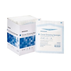 Med Vet International McKesson Sterile Nonwoven Sponge, 4 x 4 Inch, 16-2436, 2/Pack