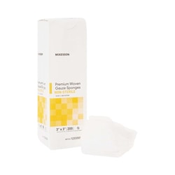 Med Vet International McKesson NonSterile Gauze Sponge, 12-Ply, 3 x 3 Inch, 12332000, 200/Pack