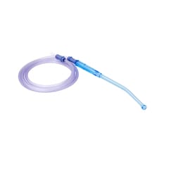 Med Vet International&nbsp;Dynarex Yankauer Suction Handle, Bulb Tip, Non-Vented, w/Pre-Attached 3/16