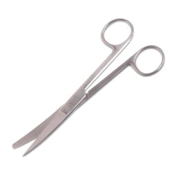 Med Vet International&nbsp;Operating Scissors, 6.5 in, Curved/Sharp/Blunt, Von Klaus German Surgical Steel