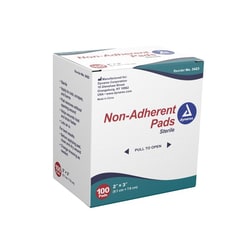 Med Vet International Non-Adherent Dressing Dynarex 2 X 3 Inch Sterile Rectangle, 3423, 1200/Case