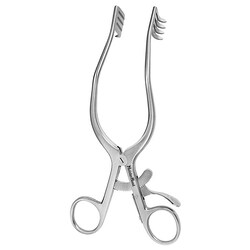 Med Vet International&nbsp;Miltex MeisterHand Adson Cerebellar Retractor, 7.25in Angled Arms, 4 X 4 Sharp Prongs, German, MH11-702