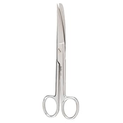 Med Vet International&nbsp;Miltex Utility Scissors, Curved, Sharp/Blunt, One Serrated Blade, Heavy Pattern, German, 6.5in, 1704