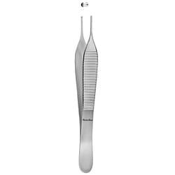 Med Vet International&nbsp;Miltex MeisterHand Adson Tissue Forceps, 4.75in, 2 X 3 Teeth, Delicate, German, MH6-122
