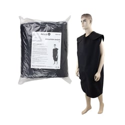 Med Vet International Dynarex Isolation Smock, Black, 5/Case, Quantity: