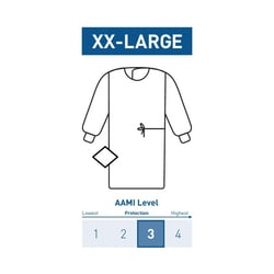 Med Vet International McKesson Non-Reinforced Surgical Gown with Towel, 2X-Large, 183-I90-8040-S1, 1/Pack