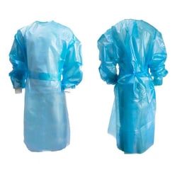 Med Vet International&nbsp;McKesson Chemotherapy Procedure Isolation Gown, 2X Large, Blue, NonSterile, 16-55KV2X, 10/Bag
