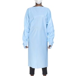 Med Vet International McKesson Open Back Over-the-Head Protective Procedure Gown, Universal, Blue, 18-8576A, 75/Case