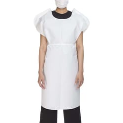 Med Vet International McKesson Patient Exam Gown, White, One Size Fits Most, Adult, Unisex, 18-846, Each