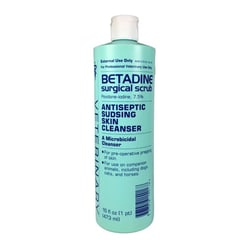 Med Vet International&nbsp;Betadine Surgical Scrub 7.5% Veterinary 16oz, 12 Count
