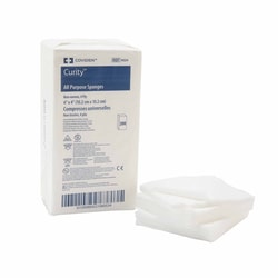 Med Vet International&nbsp;Nonwoven Sponge Curity&trade; 4 X 4 Inch 200 per Pack NonSterile 4-Ply Square, 9024, 200/Bag