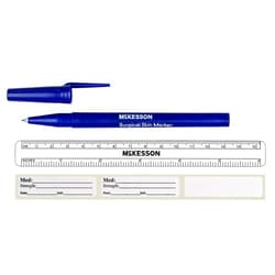 Med Vet International McKesson Sterile Surgical Skin Marker with Label, Gentian Violet Fine Tip, Ruler, 19-0762, 50/Box