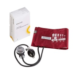 Med Vet International&nbsp;McKesson Lumeon Aneroid Sphygmomanometer with Cuff, 2-Tube, Pocket-Size, Handheld, Adult Large Cuff, Burgundy, 01-720-12XBDGM, 20/Case