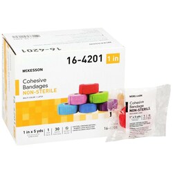 Med Vet International&nbsp;McKesson Self-adherent Closure Cohesive Bandage 1 Inch x 5 Yard 16-4201 30/Case