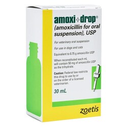 Med Vet International&nbsp;Zoetis Amoxicillin Drops 50mg/ml 30ml Vet Label